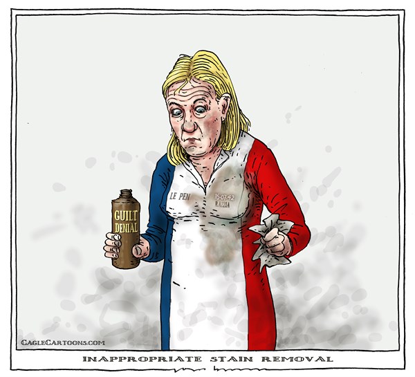 Joep Bertrams - The Netherlands - inappropriate stain removal - English - le pen, france, holocaust, denial, vélodrome dhiver, 1942, raid, nazi, stain, removal