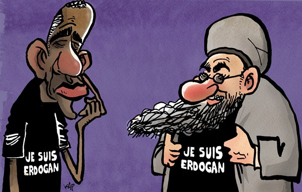 Kap - La Vanguardia, Spain - Je suis Erdogan - English - Erdogan, Obama, Islamist, army, military coup, turkey