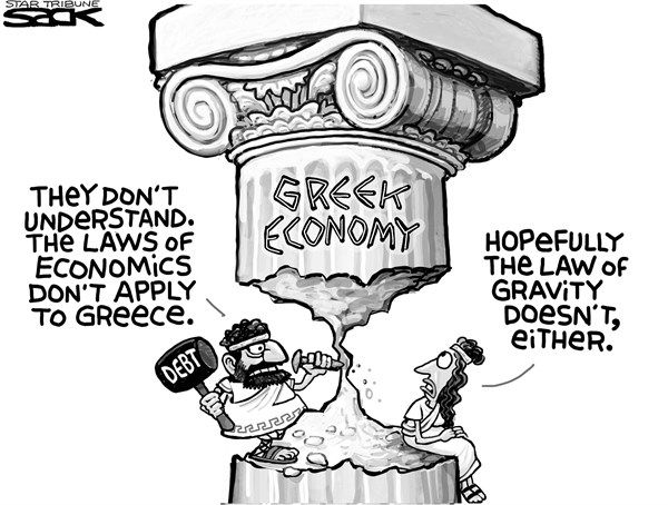 Greece Debt © Steve Sack,The Minneapolis Star Tribune,Greece, debt, Greek