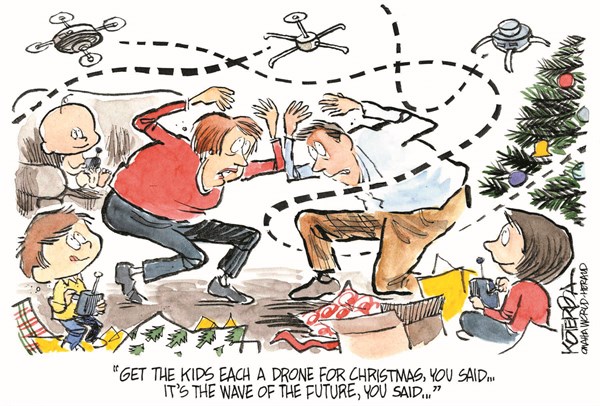 157963 600 Drone for Christmas cartoons