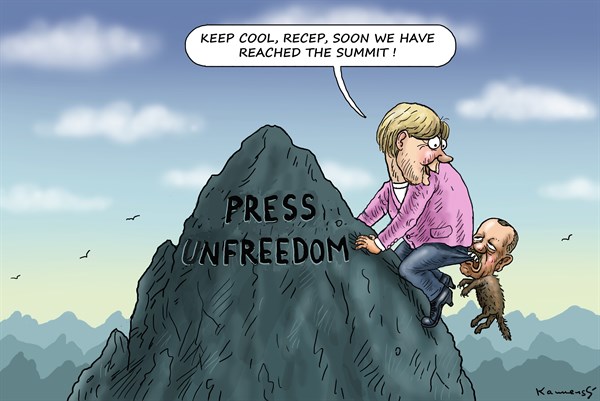 Marian Kemensky - Slovakia - Merkel and Erdogan - English - Merkel and Erdogan,press freedom,refugee crisis,Turkey,Germany