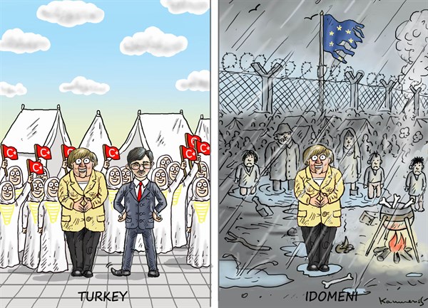 Marian Kemensky - Slovakia - MERKEL VISITS REFUGEE CAMPS - English - Merkel,Erdogan,Davutoglu,refugee crisis