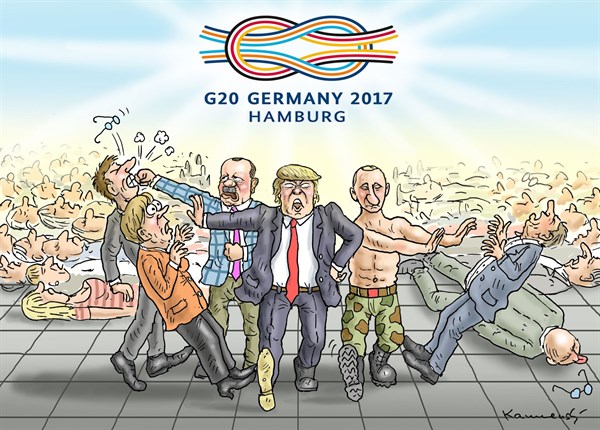 Image result for trump g20 cartoon