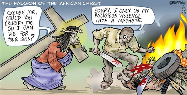 147456 600 Passion of the African Christ cartoons
