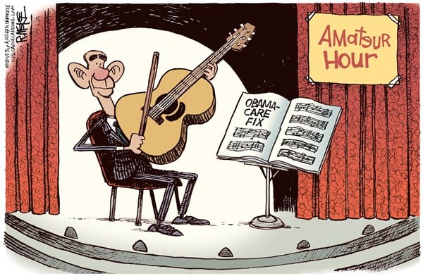 Obamacare Amateur Hour cartoon