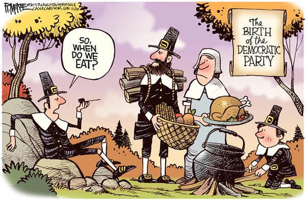 A Democrat Thanksgiving cartoon
