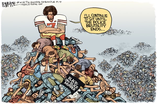 What If They Took a Knee to Protest Destructive Behavior?
 