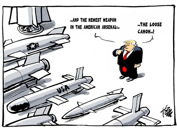 Tom Janssen - The Netherlands - Trump arsenal - English - Trump unpredictable, Trump loose canon, Trump foreign policy, Trump North Korea, Trump Syria,