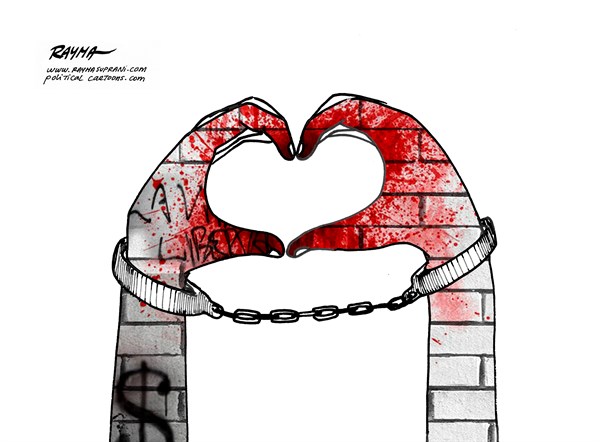 Rayma Suprani - CagleCartoons.com - The Human Rights COLOR - English - Human, Rights, 